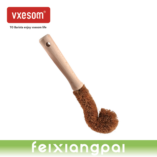 VXESOM Coconut brown washing cup brush, coffee cup brush, glass cup cleaning brush, pot brush, kitchen specific coffee brushing