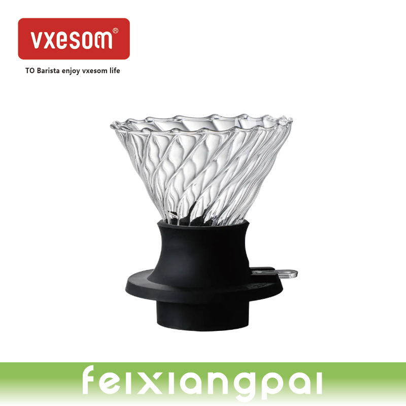 VXESOM Coffee Clever Dripper Set Filters Pour Over Coffee Maker V60 Conical Immersion Reusable Glass Coffee Drip Filter Cup