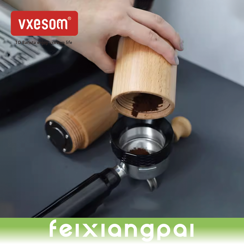 VXESOM Coffee Bean Grinder Portable Wood Grain Crank Hand coffee grinder Coffee Bean Grinder