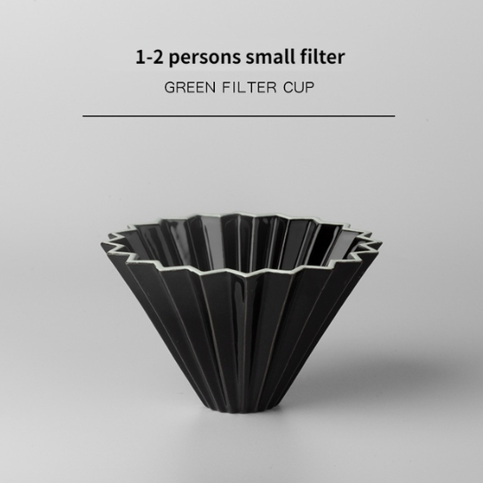 VXESOM Ceramic Coffee Filter Reusable Filters Coffee Maker with Wood Stand V60 Funnel Dripper Cake Filter Cup Coffee Accessories