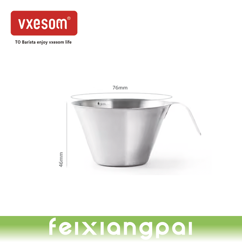 VXESOM Stainless Steel  Espresso Shot Cups with Handle Silver Espresso Measuring Cup Measuring Cup for Liquid Pouring Cup