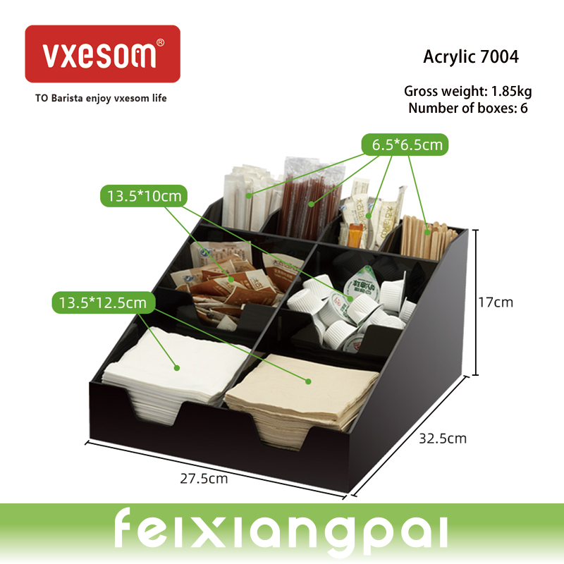 VXESOM log/Acrylic/stainless steel Storage Rack Coffee Tea Shop Cup Holder many grid Storage Appliances Cup Frame Cup Taker